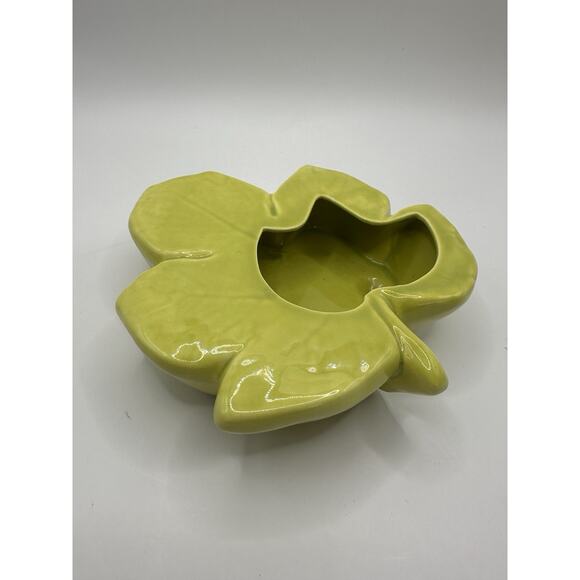 Kay Finch Mid Century Ceramic Green Leaf Shaped Dish CA Made 1935-1963 - Picture 2 of 8
